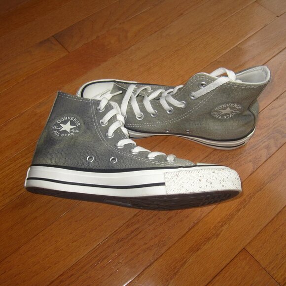 New Converse ASCT Hi High Top Sneakers Olive / Army Green Washed Canvas - Picture 12 of 16